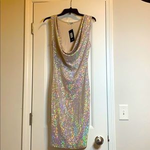 Sequin after-five fitted dress